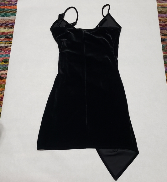 Forever 21 Asymmetrical Black Body Con Dress -M - Picture 8 of 8